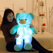 (Blue,50cm)Peluche ours en peluche led lumineux 50 cm cadeau animaux en peluche brillant coloré