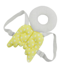 (Yellow)Almohadillas protectoras para la cabeza de los niños ambas correas para los hombros ángeles decoración de alas de insectos