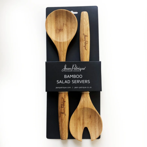 Stylish Premium 2-Piece Bamboo Salad Servers Set 1