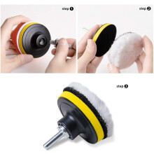 24 Teiliges 3 Zoll Polier Kissen Kit Schwamm Polier Kissen für Auto Laum Bohrer Auto Pflege Polierer Polier Kit zum Wachs Polieren