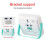 Digital Mattermometer Matlagningstemperaturlarm Matlagningstimer med LED-Display Rostfri Stålsond Lila 2