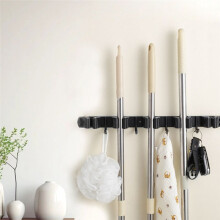 Broom Holder Door Mount,Over The Door Broom And Mop Holder With 2 Over Door Hooks,Broom Hanger,Tool Rack Organizer