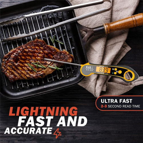 Digital Kötttermometer, Snabbläst Mattermometer för BBQ-Grill, Vätskor, Nötkött, Kalkon och Matlagning