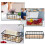 2Pack Metal Storage Basket with Wood Base,Decorative Baskets for Home Storage,Wire Basket for Organizing Small Tableware 4