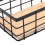2Pack Metal Storage Basket with Wood Base,Decorative Baskets for Home Storage,Wire Basket for Organizing Small Tableware 5