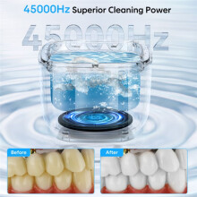 Ultrasonic Cleaning Machine 45000hz High Frequency Denture Cleaning Watch Glasses Automatic Cleaner EU Plug