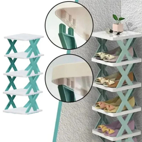 Multi-Layer Shoe Storage Rack, DIY Space-Saving Stackable Shoe Rack, Removable Storage Cabinet Shoe Rack 2