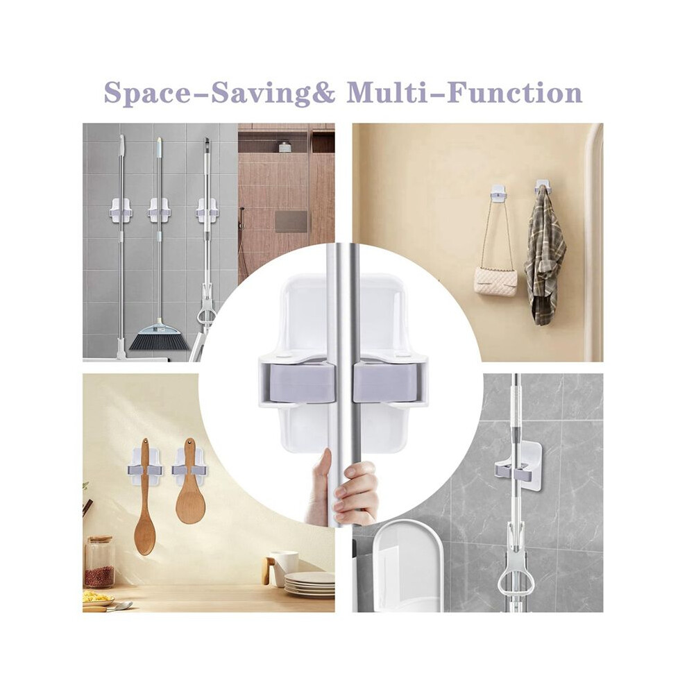 Broom Holder Wall Mounted Broom Holder Traceless Strong Adhesive Hook Wall Rack Punch-Free Broom Holder Rack 6032703869770
