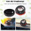 Auto Solar Power Luft Erfrischer, Aromatherapie Duft Diffusor Interstellar Suspension Doppel Ring Luft Diffusor, Schwarz 3
