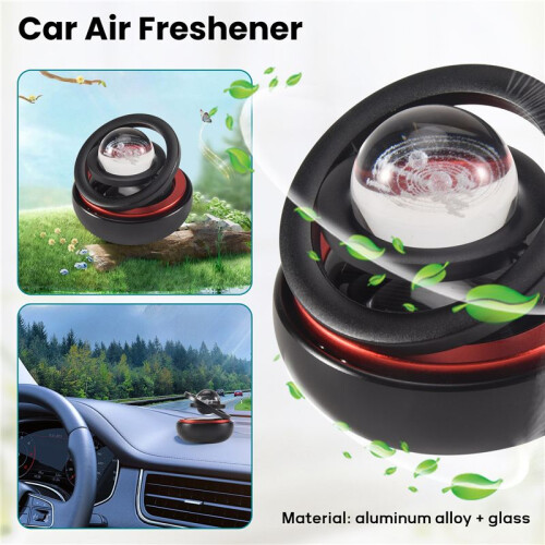 Auto Solar Power Luft Erfrischer, Aromatherapie Duft Diffusor Interstellar Suspension Doppel  Luft Diffusor, Schwarz