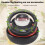 Auto Solar Power Luft Erfrischer, Aromatherapie Duft Diffusor Interstellar Suspension Doppel Ring Luft Diffusor, Schwarz 5