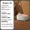 Pipe Essential Oil Diffuser 2 Mist Modes Timer and Waterless Auto-Off 7 Colors Changed LED 200ml Humidifier Diffuser B 2