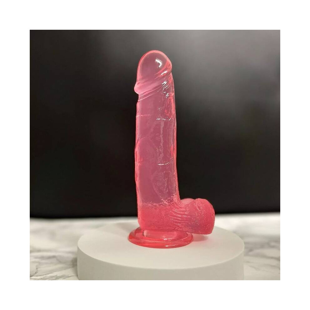 Pink (, L) Suction Cup Dildo Realistic Feel Sex Toy Anal 6 7 8 9 Inch Large Medium Small