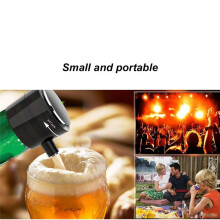 Electric Beer Foam Maker Wine Pourer Ultrasonic Foaming Universal Bottle Can Adapter Portab for BBQ/Parties/Outdoor