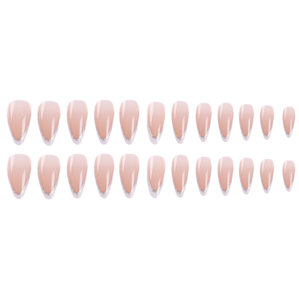 Dachuang Beauty French Tip Fake Nails - Odorless & Comfortable