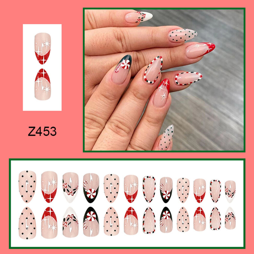 Dachuang Beauty Women\'S Christmas French False Nails - Sweet & Cool
