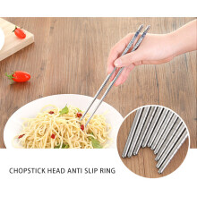Stainless Steel Chopsticks, 5 Pairs, Non-Slip (50 chars)