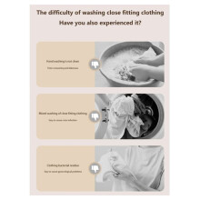 Portable Small Washing Machine Automatic Brush Cleaner Household Washing Machine for Socks Underwear Panties Washer