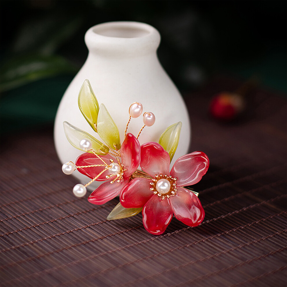 Phui-Pet-Supplies Sweet Flower Hair Clips For Thick Hair