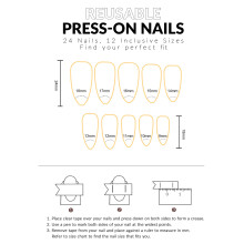 French Tip Almond Fake Nails - Nude & Pink, Long Lasting