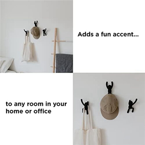 Wall Hook Partner Hook Cartoon Wall Door Coat Hook, Wall Mounted Coat Rack, 3Pcs 2