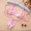 (Pink) Sexy Lace Bra & G-String Set 1