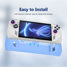 Für Ally Handheld-Spielekonsole All-Inclusive-Silikon-SchutzhüLle Handheld-Anti-Drop-HüLle, Leuchtendes Blau