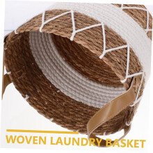 Boho Decorative Storage Basket for Living Room,Bedroom,Bathroom, Woven Blanket Basket for Pillows, Towels, Shoes
