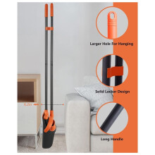 Bezem en Stoffer Set, Bezem en Stoffer Set voor Thuis, Stoffer met 52Inch Lange Steel Bezem Combo Set, Staande Stoffer