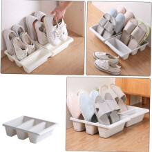 3Pcs Storage Shoe Tray Storage Shelves Plastic Shoes Rack for Entryway Plastic Organizer Box Shoe Storage Rack