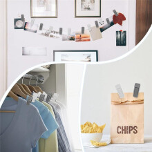 Plastic Hanger Clips for Baby Clothes, Strong Plastic Clips for Hangers, Multi-Purpose Hanger Clips for Velvet Hangers