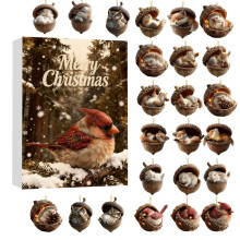 (Style B)Weihnachten Tier Countdown Kalender Acryl Hängedeko Geschenk für Familie