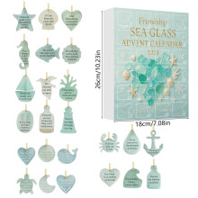 (Friendship Glass)Scatola cieca natalizia serie appendiabiti da parete acrilico con 24 oggetti festa per