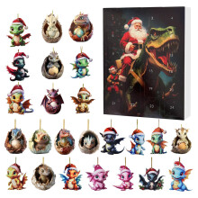 (Typle B)Weihnachten Countdown Blindbox Mini Acryl Drache Baby Anhänger Geschenk Kinder für