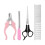 4pc Pet Grooming Kit: Clipper, Scissors, Comb, File 1