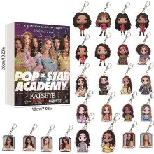 (Purple)Katseye Weihnachten Blindbox Schlüsselanhänger Set mit Acrylfiguren zum Verschenken