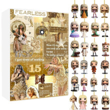 (Style E)Weihnachtsgeschenkset Acryl Adventskalender mit 24 Überraschungsstücken für Familien
