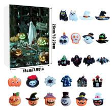 (04)Scatola cieca calendario ragno mago in resina serie Halloween per feste e collezionisti