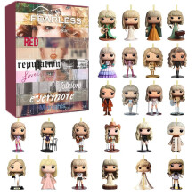 (Style D)Weihnachtsgeschenkset Acryl Adventskalender mit 24 Überraschungsstücken für Familien