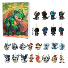 (Style B)Weihnachten Advent Box Überraschung mit Acryl blauer Drache Charm für Party Familie