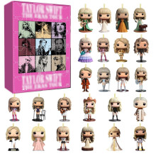 (Style C)Coffret Cadeau Noël Calendrier de l'Avent Acrylique avec 24 Pièces Surprises Familles pour