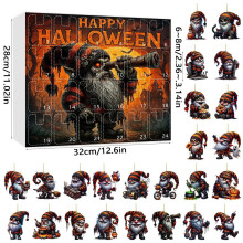 (Style A)Calendario conto alla rovescia Halloween acrilico decorazioni da appendere per festa e regalo
