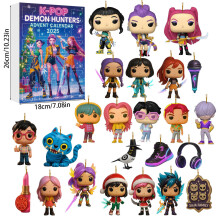 (01)Kpop Dämonenjäger Adventskalender mit Acrylfiguren für Feiertagsfeiern Geschenk