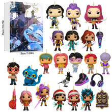 (06)Kpop Dämonenjäger Adventskalender mit Acrylfiguren für Feiertagsfeiern Geschenk