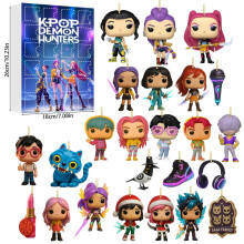 (10)Kpop Dämonenjäger Adventskalender mit Acrylfiguren für Feiertagsfeiern Geschenk