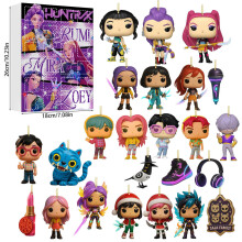 (19)Kpop Dämonenjäger Adventskalender mit Acrylfiguren für Feiertagsfeiern Geschenk