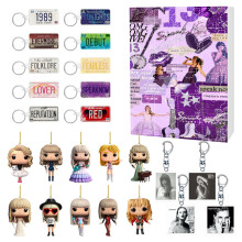(Style D)Taylor Weihnachten Serie Acryl hängende Schlüsselanhänger Geschenk für festliche Deko Fans und