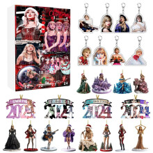 (Style I)Taylor Weihnachten Countdown Kalender mit Acryl Taylor Anhänger für Geschenk Urlaub