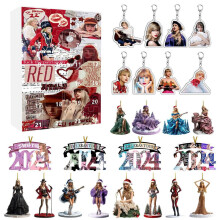 (Style H)Taylor Weihnachten Countdown Kalender mit Acryl Taylor Anhänger für Geschenk Urlaub