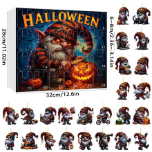 (Style H)Calendario conto alla rovescia Halloween acrilico decorazioni da appendere per festa e regalo